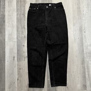 Levi's 550 Relaxed Fit Tapered Leg Jeans Womens 14 MIS Dark Wash Black Denim VTG